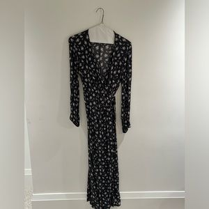 H&M maxi floral wrap dress